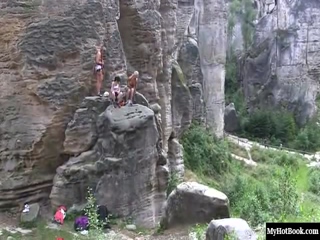 Naked climbing is a thing and today you can watch Sara, Timea Bela