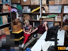 Petite Teen Thief Fucked Next To Her Nervous Husband