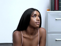 Ebony Teen Ashley Aleigh Goes Up And Down On Top