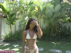 Tiny Indonesian Teen Cutie Strips Off Her White Bikini
