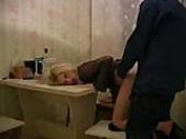 Russian amateur girl fucked from neighbour on table in kitchen