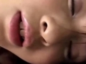 Asian Girl Licked And Fingered Sucking Cock Fucked On The Bed