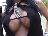 big boobs tits perfect body and ass butt black glass