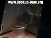 Teen home alone masturbates on toilet
